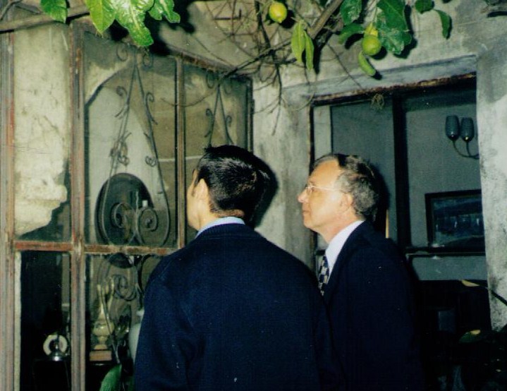 Cory at the library of Coria's synagogue