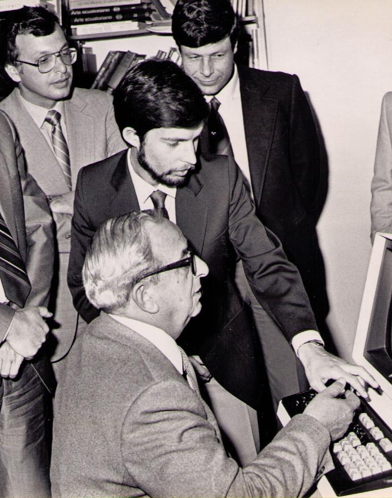 Jacques Cory (left) and Israeli's 5th President Navon