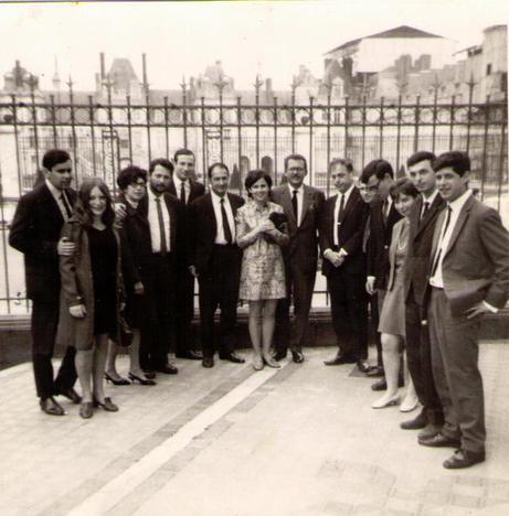 Jacques Cory at Insead with Baron Edmond de Rothschild, Professor Teddy Weinshal and Israeli Students